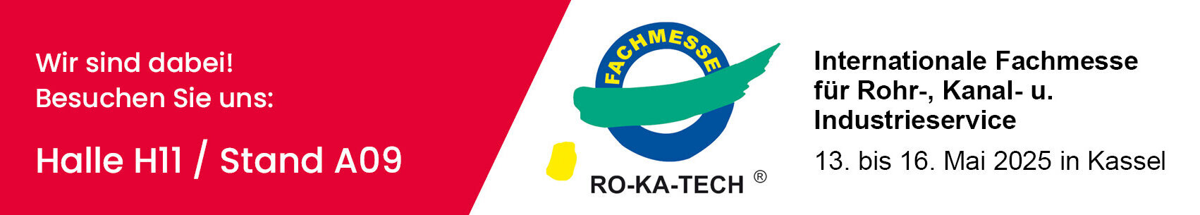 Wir sind auf der Rokatech in HalleH11 an Stand A09