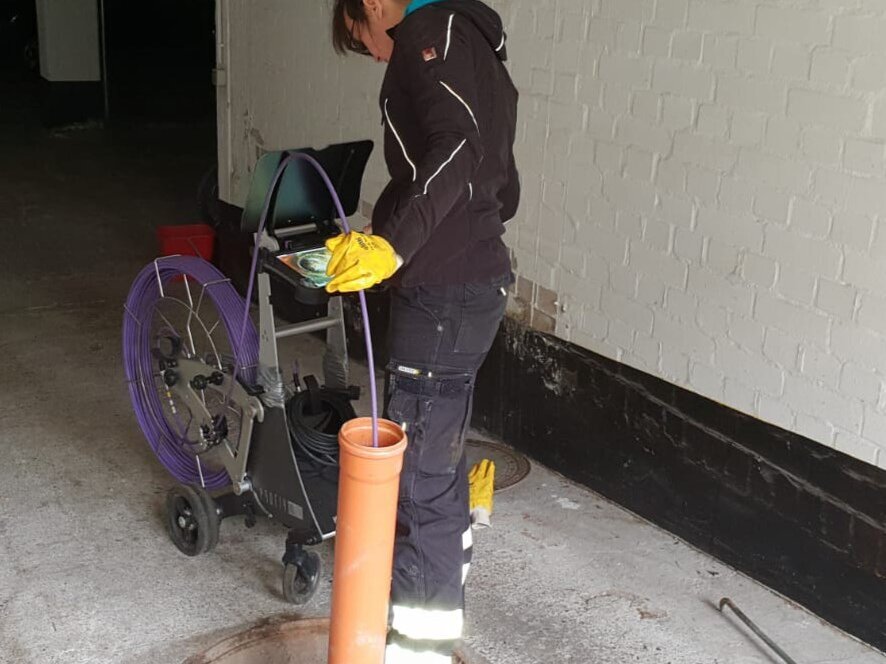 Danni auf der Baustelle Canal Control Kamewrainspektion Kummert