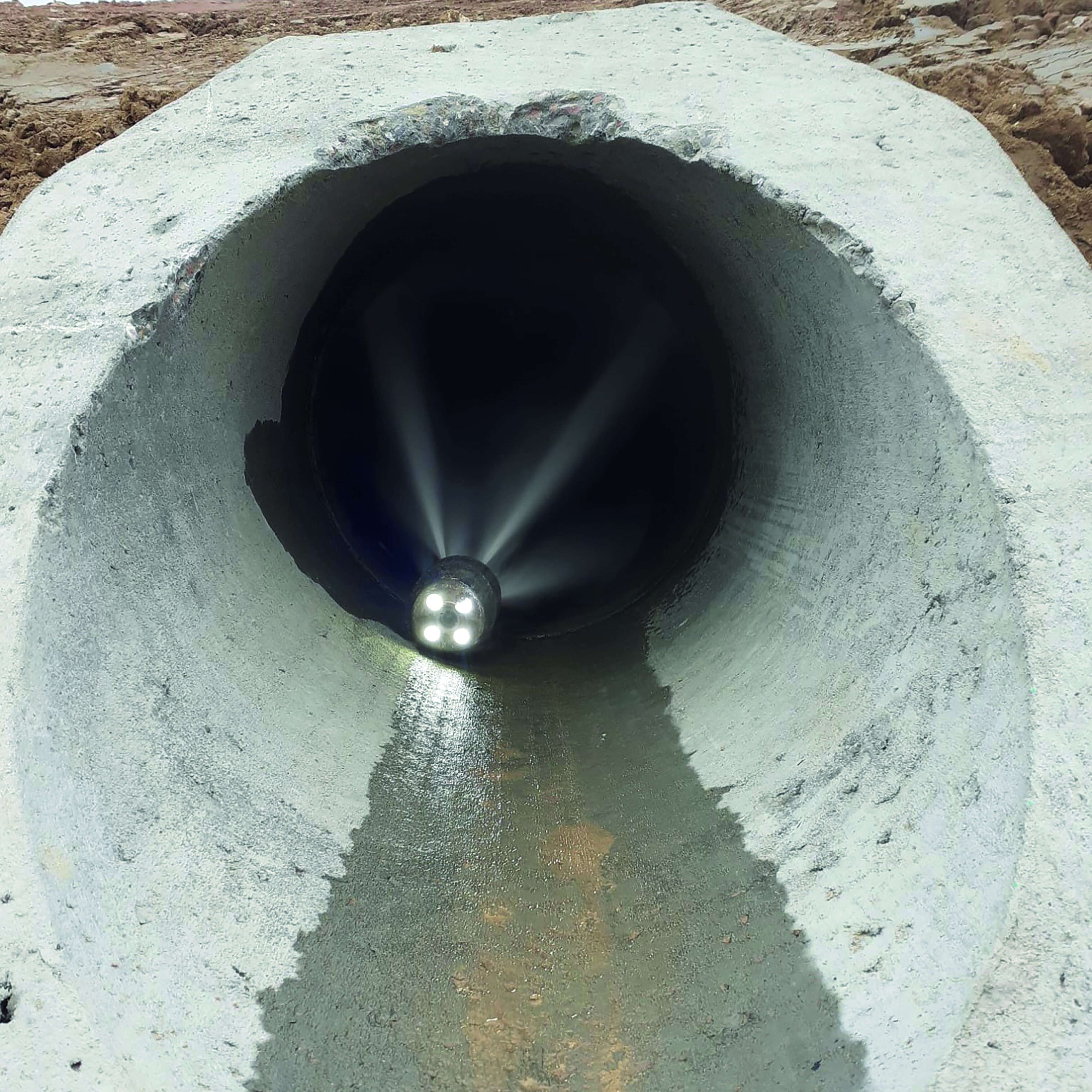 Sehende Düse Rohrreinigung unter optischer Kontrolle Canal Control