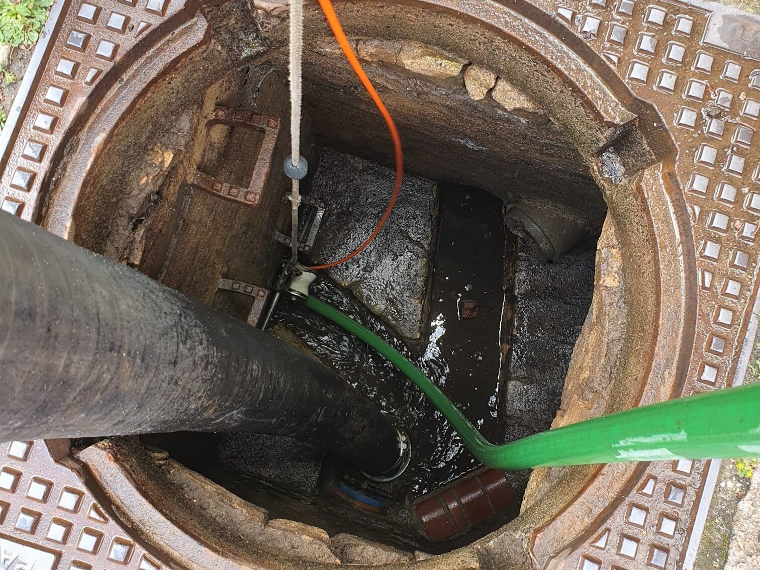 Schacht Einsatz sehende Düse Baustelle